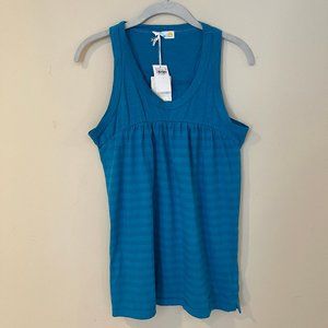 C&C Blue Striped Racerback Tank Top